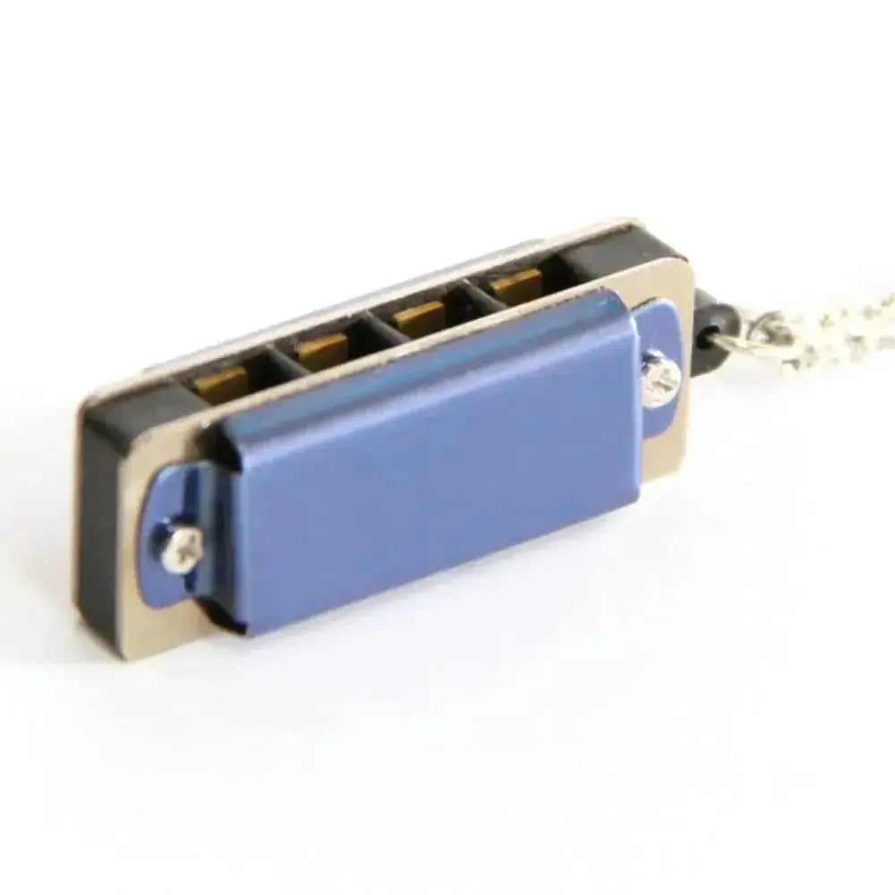 Mini Harmonica Pendant Necklace Four Hole Musical Instrument