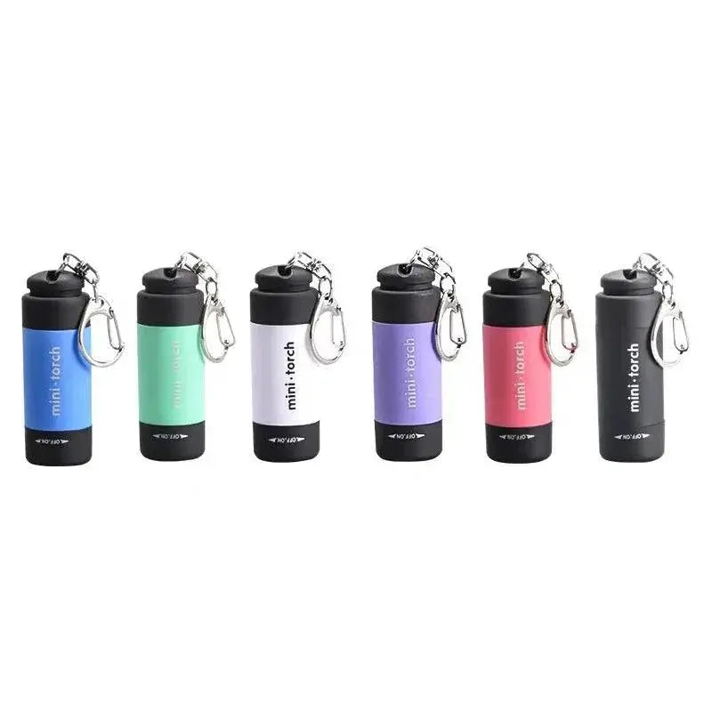 Mini LED Keychain Flashlight Compact USB Rechargeable Torch