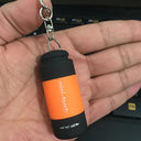 Mini LED Keychain Flashlight Compact USB Rechargeable Torch