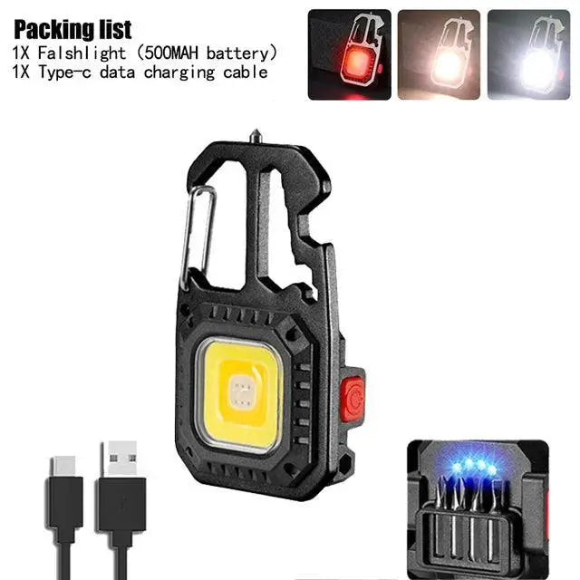 Mini LED Keychain Flashlight for Camping and Safety Tool