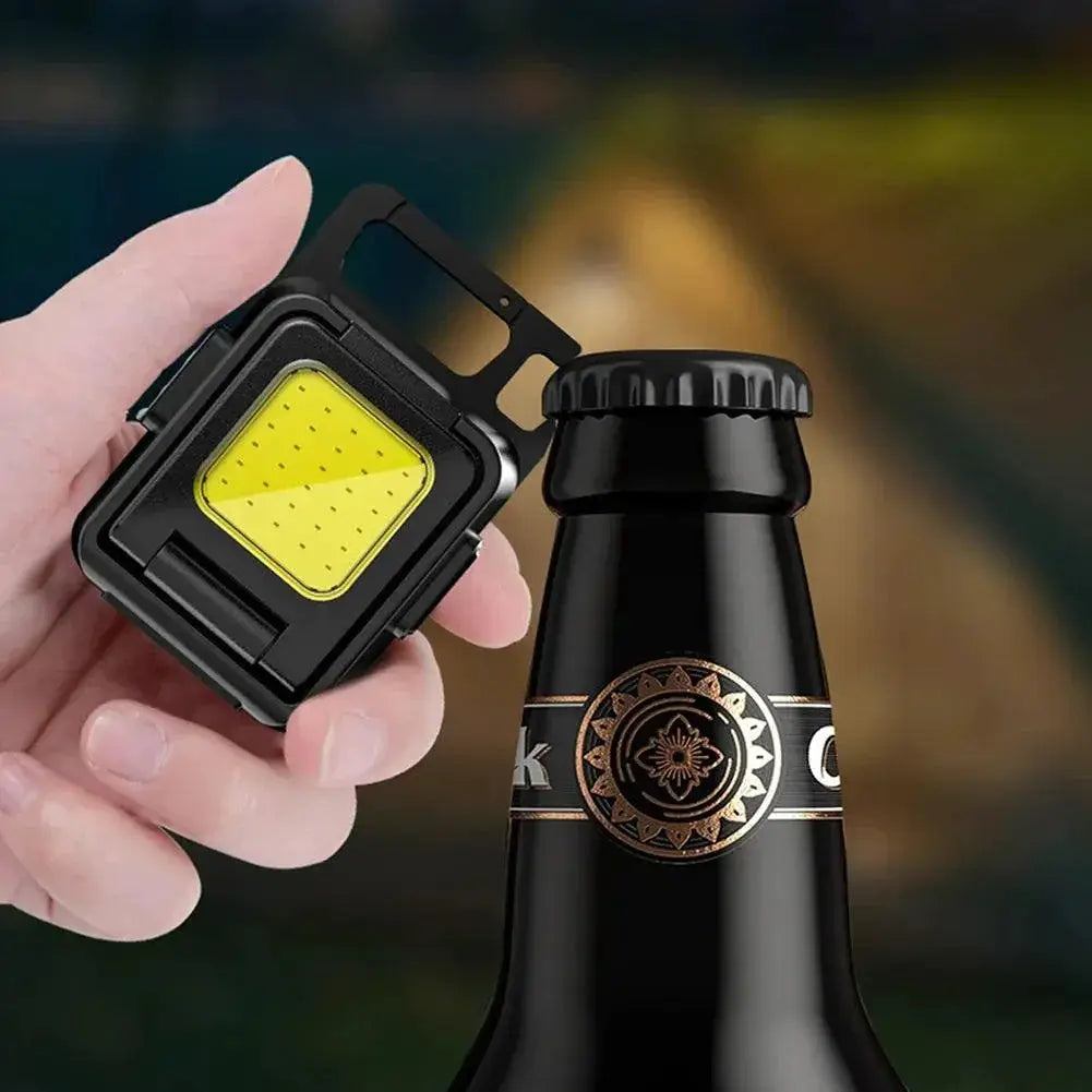 Mini LED Keychain Flashlight USB Rechargeable Portable Light