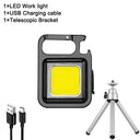 Mini LED Keychain Flashlight Versatile USB Rechargeable Work Light