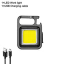 Mini LED Keychain Flashlight Versatile USB Rechargeable Work Light