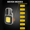 Mini LED Keychain Work Light USB Rechargeable Flashlight