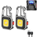 Mini LED Keychain Work Light USB Rechargeable Flashlight
