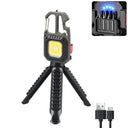 Mini LED Keychain Work Light USB Rechargeable Flashlight