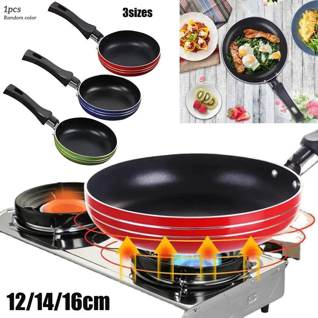 Mini Nonstick Stainless Steel Frying Pan Set 12cm 14cm 16cm