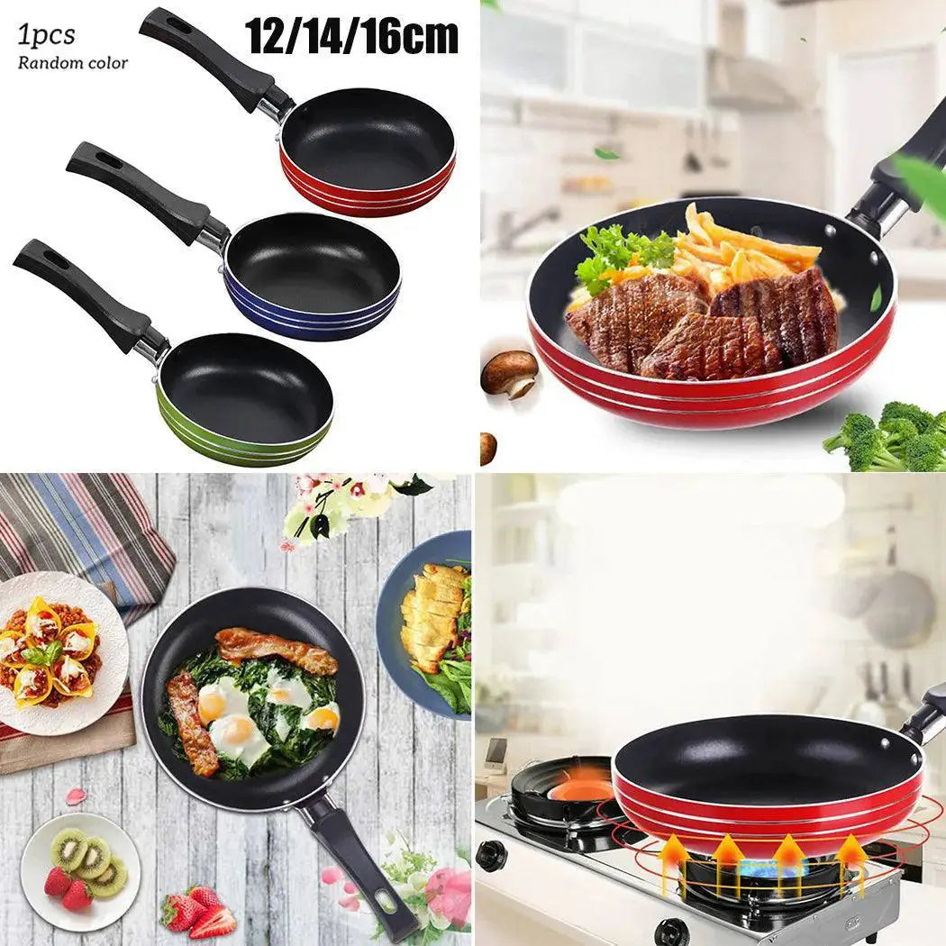 Mini Nonstick Stainless Steel Frying Pan Set 12cm 14cm 16cm