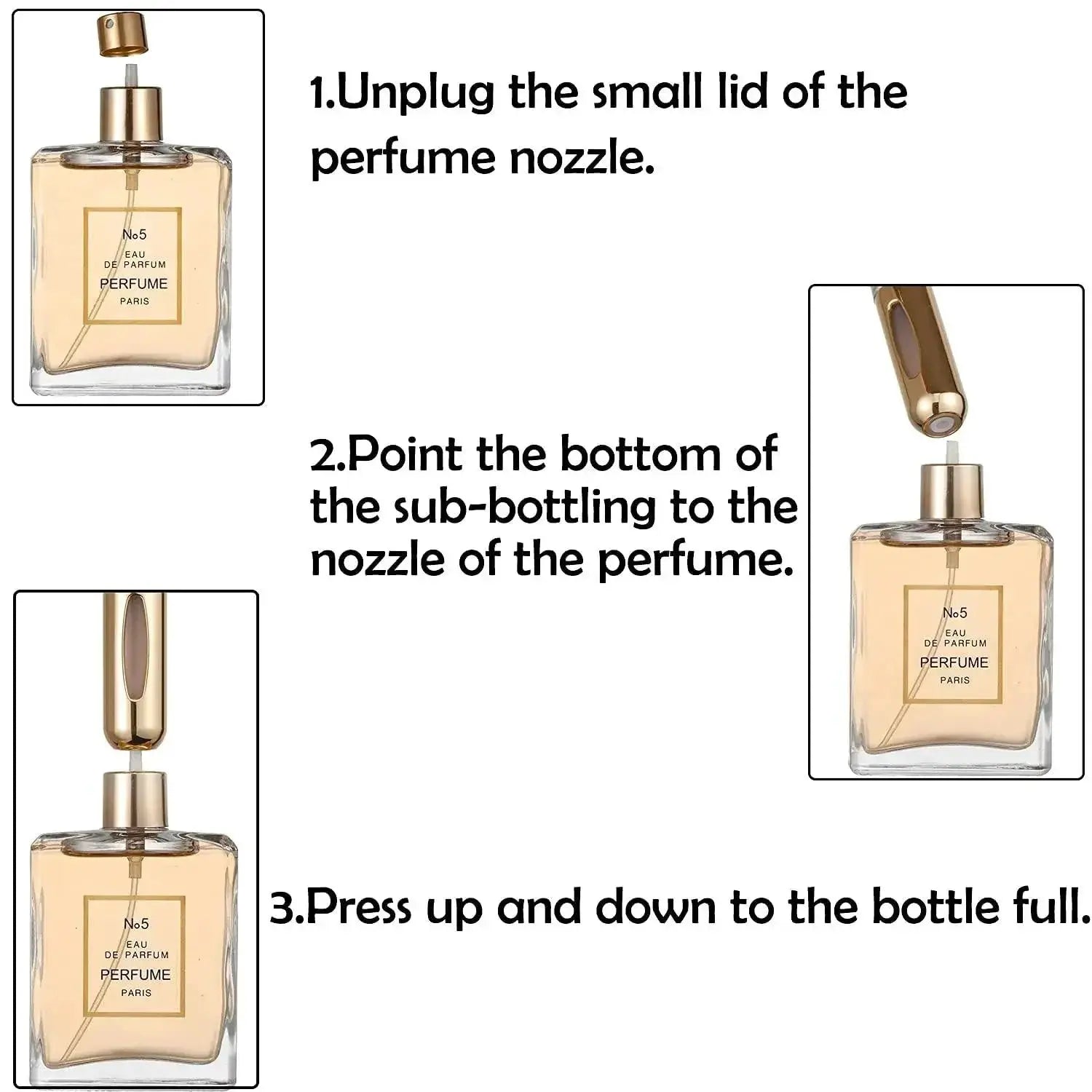 Mini Perfume Atomizer Bottle Travel Essential Stylish Pump