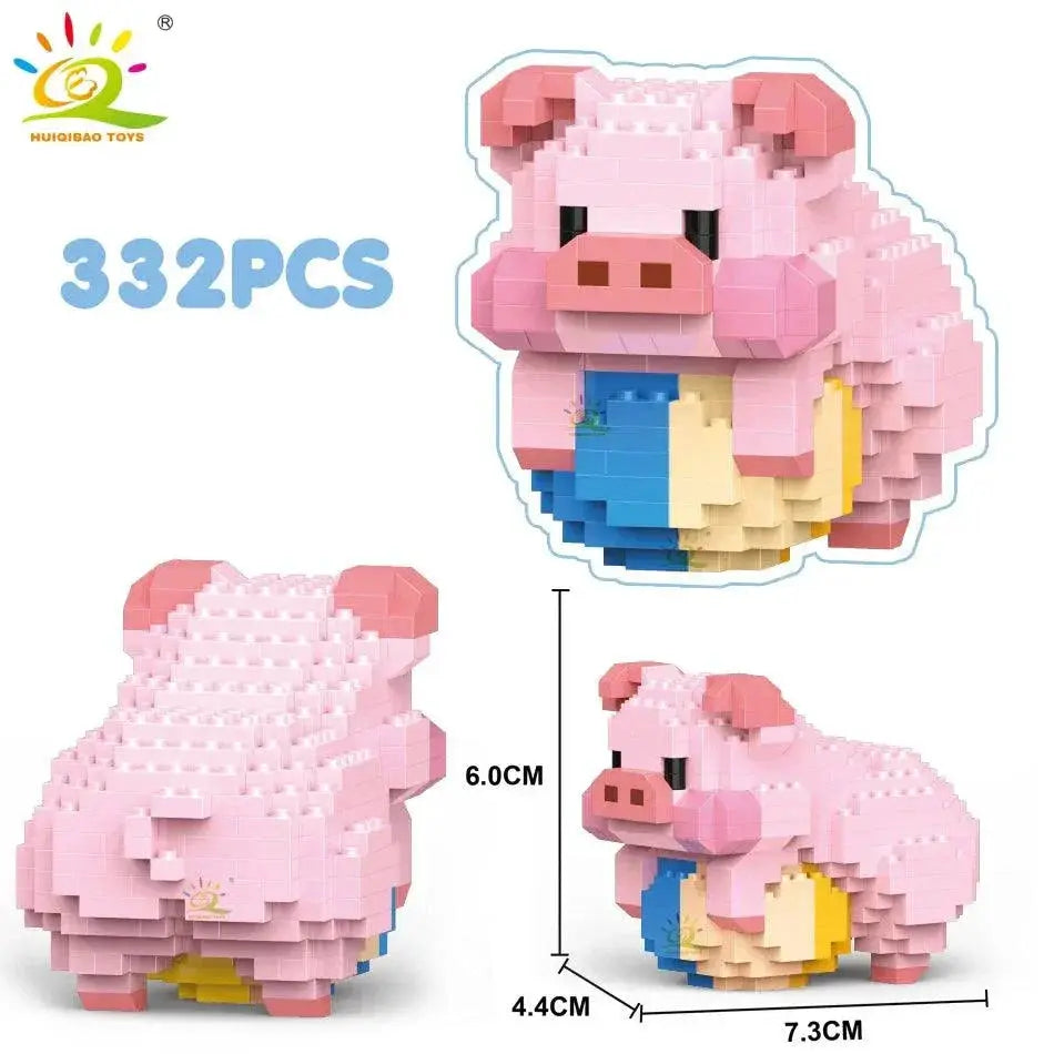 Mini Pig Diamond Building Blocks For DIY City Fun Set Kit