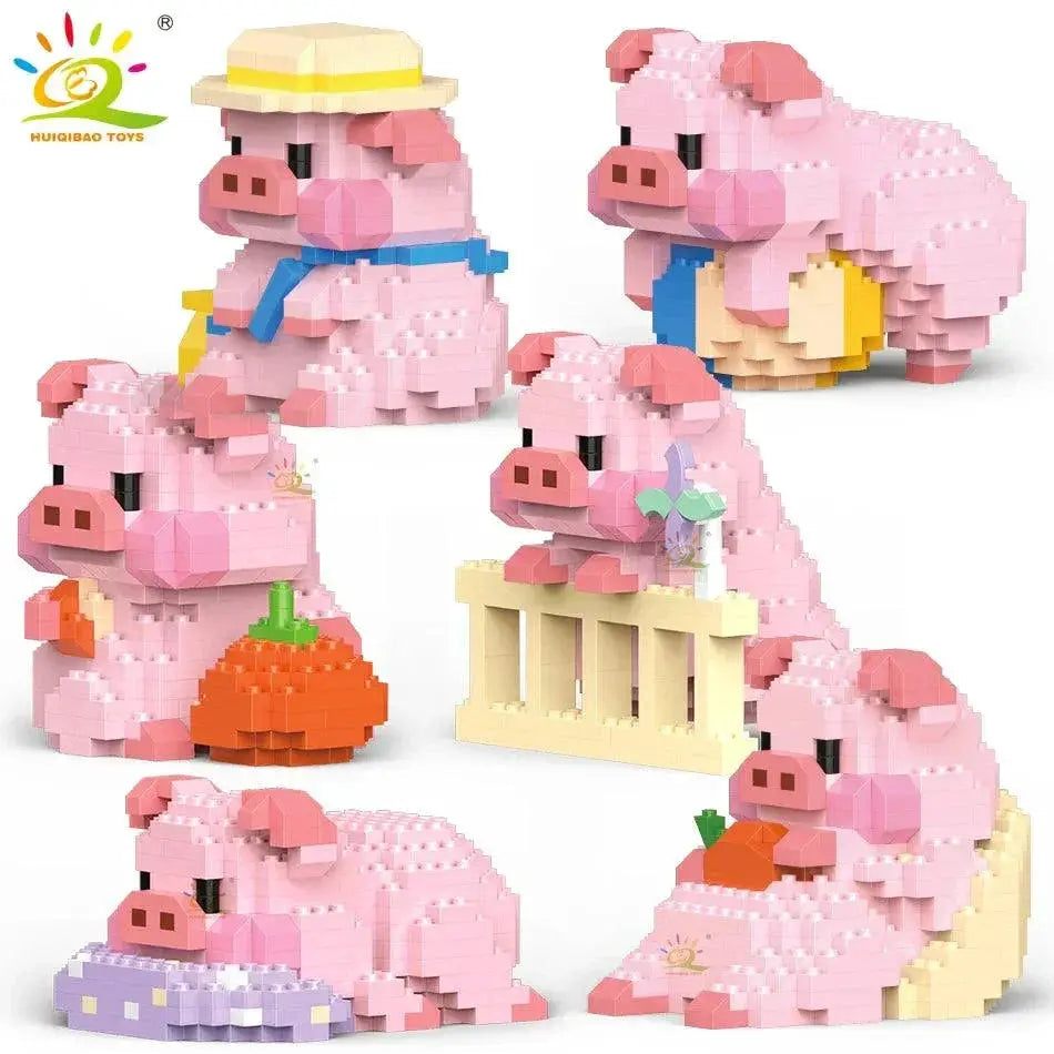 Mini Pig Diamond Building Blocks For DIY City Fun Set Kit