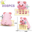 Mini Pig Diamond Building Blocks For DIY City Fun Set Kit