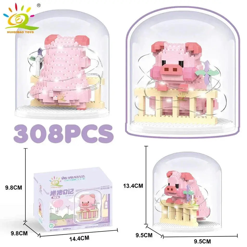 Mini Pig Diamond Building Blocks For DIY City Fun Set Kit