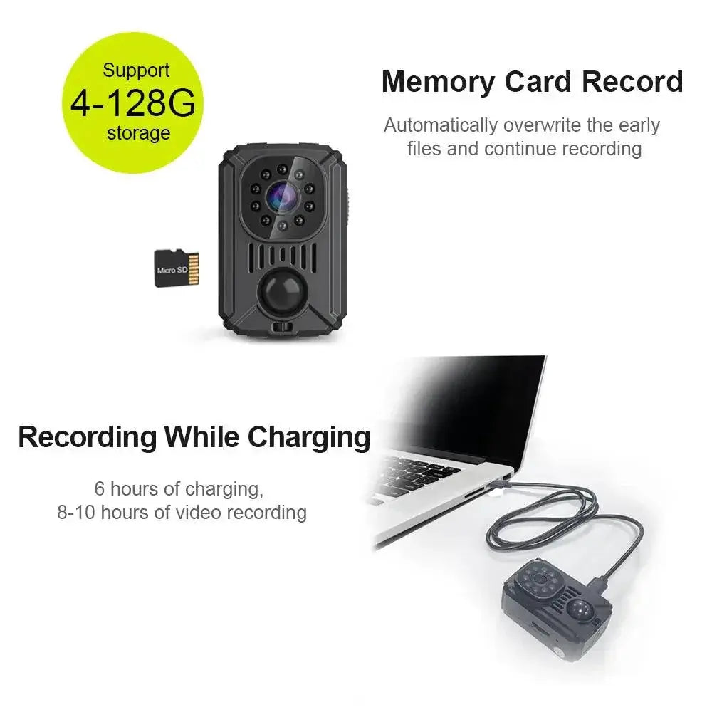 Mini PIR Body Camera Full HD Recorder With Motion Detection