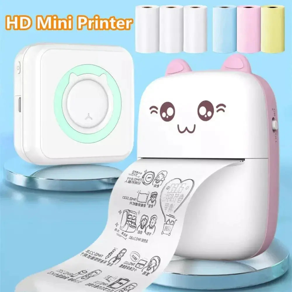 Mini Portable Label Printer Travel Friendly HD Printing