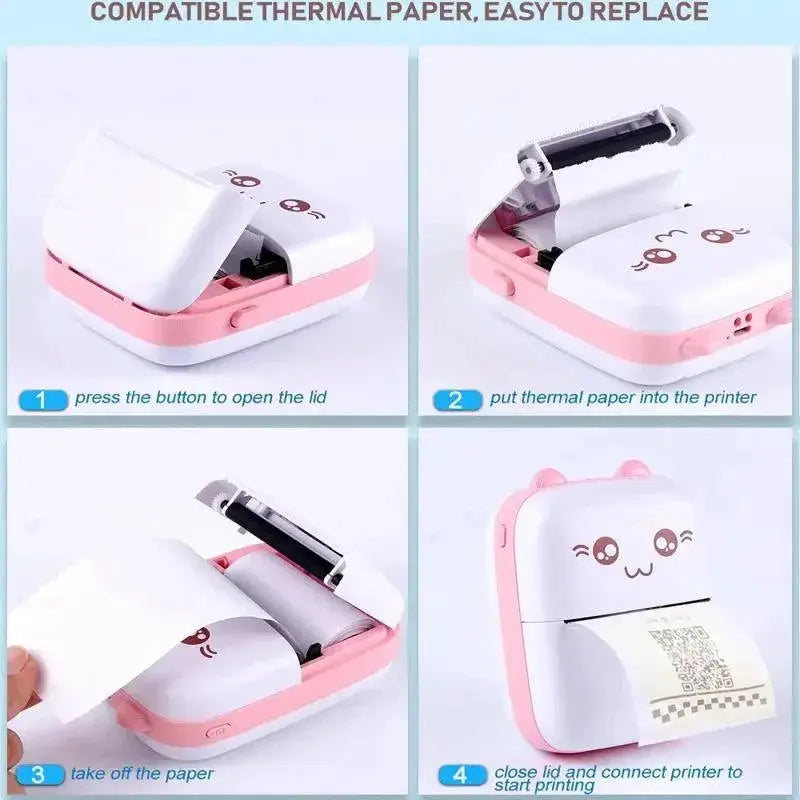 Mini Portable Thermal Printer Wireless On The Go Compact