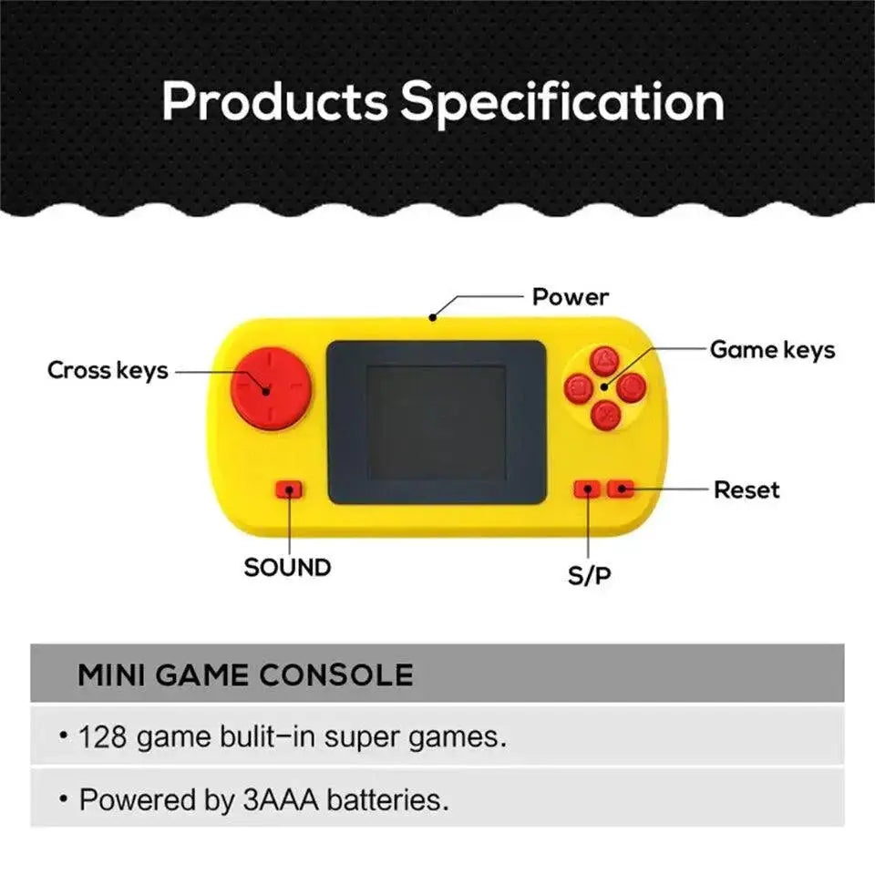 Mini Retro Handheld Console 128 Classic Games Portable