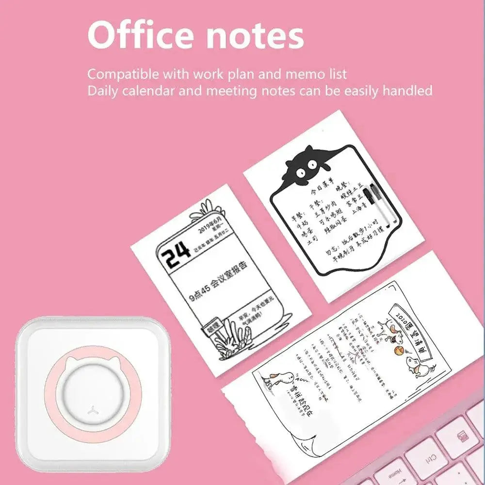 Mini Thermal Printer Wireless Photo Label Memo Printing