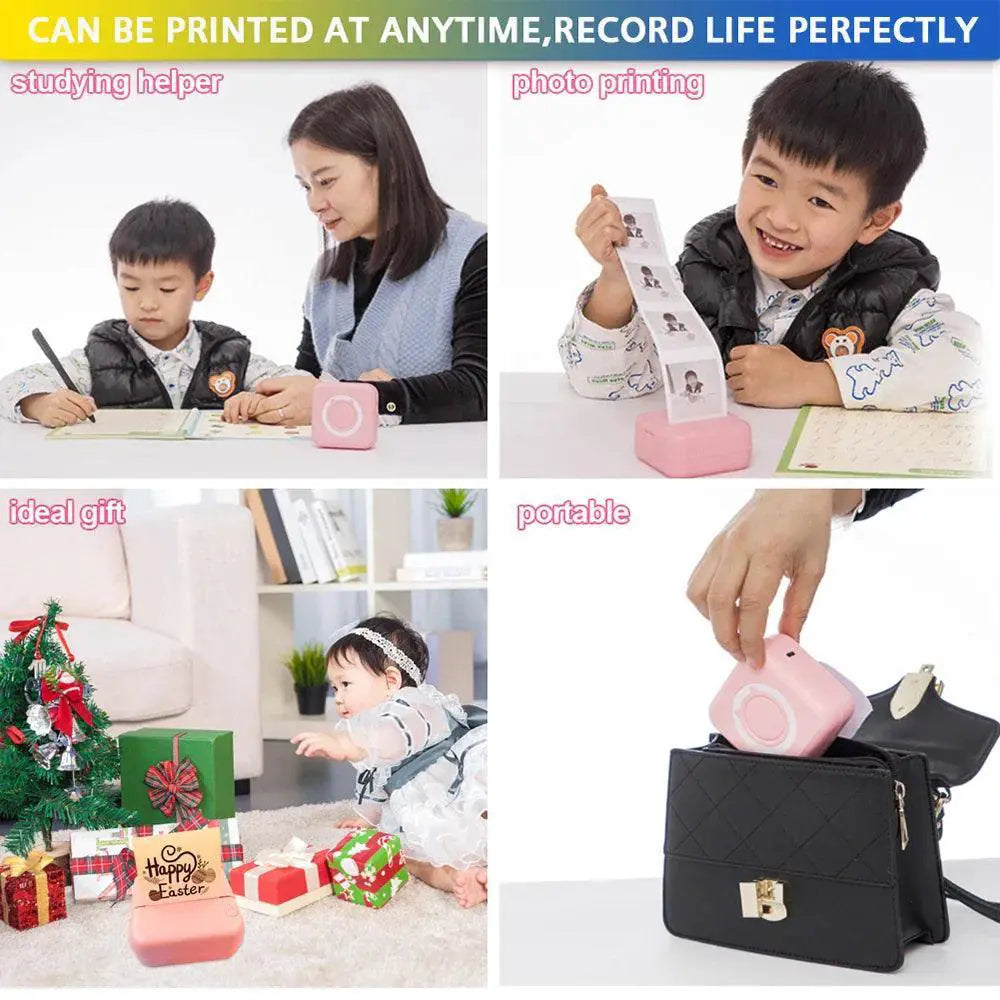 Mini Thermal Printer Wireless Photo Label Memo Printing