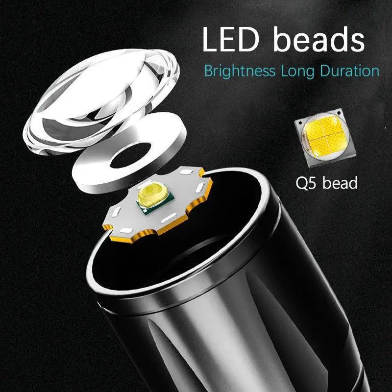 Mini Torch LED Flashlight for Outdoor Use Rechargeable
