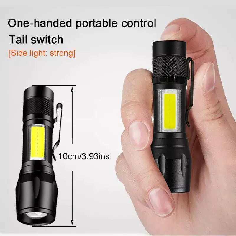 Mini Torch LED Flashlight for Outdoor Use Rechargeable