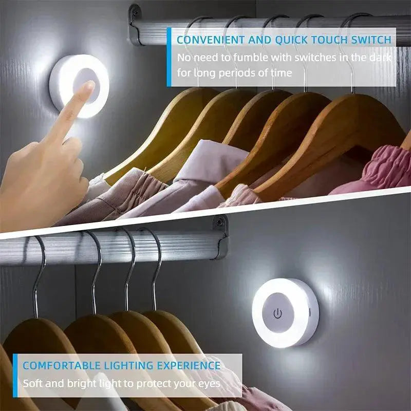 Mini Touch Sensor Night Light USB Rechargeable Lamp Cozy