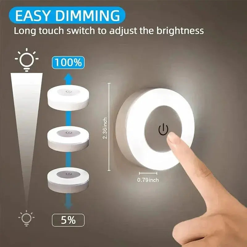 Mini Touch Sensor Night Light USB Rechargeable Lamp Cozy