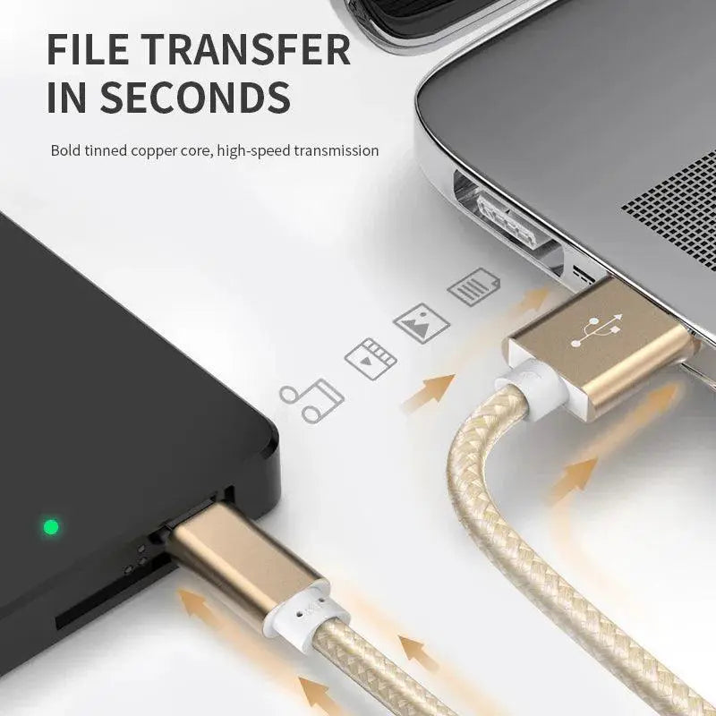 Mini USB Cable For Fast Data Transfers And Charging