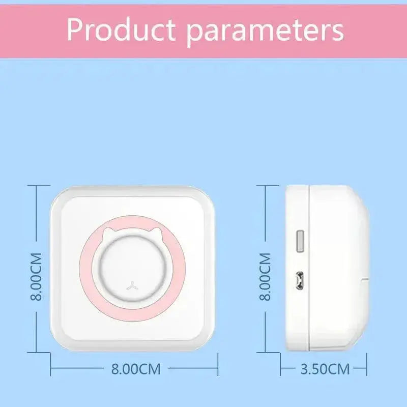 Mini Wireless Thermal Printer High Resolution Bluetooth