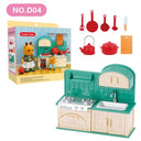 Miniature Forest Family Kitchen Toy Set for Imaginative Play
