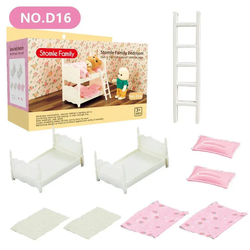 Miniature Forest Family Kitchen Toy Set For Imaginative Play
