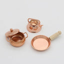 Miniature Rose Gold Cooking Set For 1 To 12 Scale Dollhouse