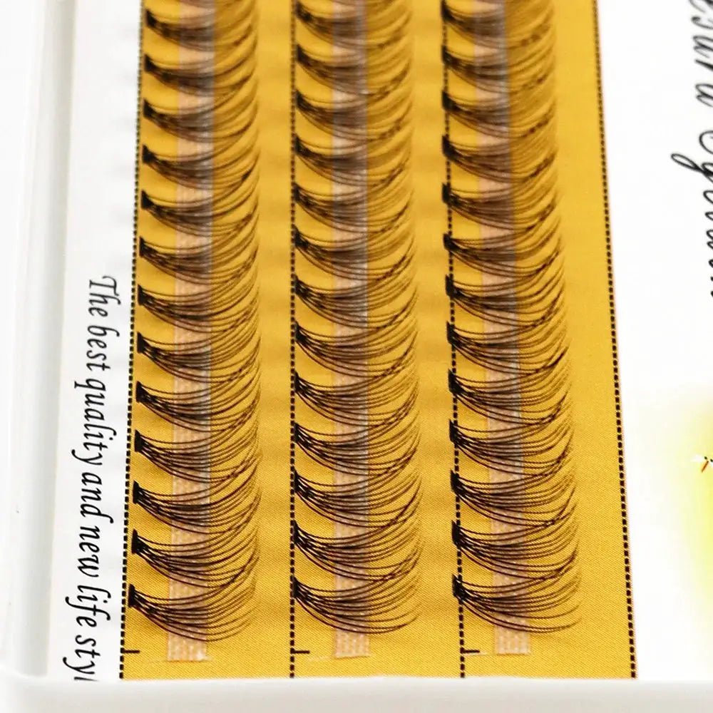 Mink Eyelashes Box 60 Bunches Natural 3D Russian Lashes Clusters Glam Look