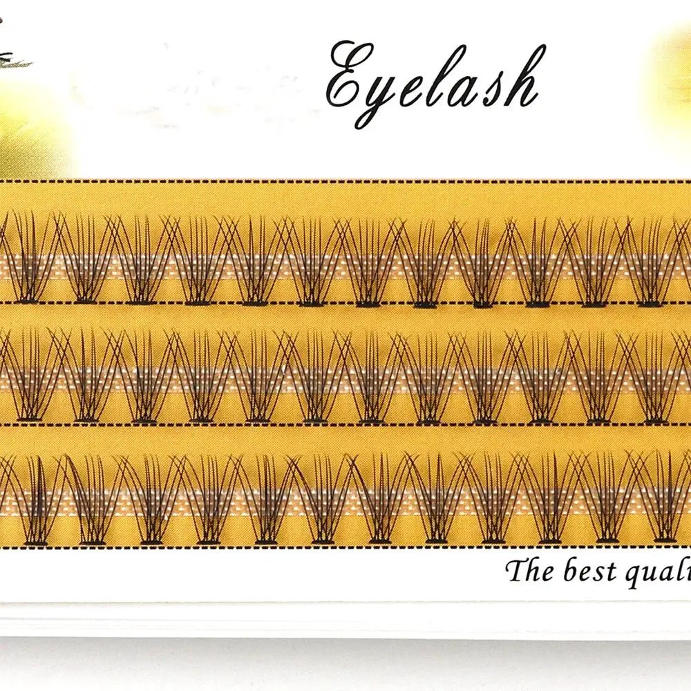 Mink Eyelashes Box 60 Bunches Natural 3D Russian Lashes Clusters Glam Look