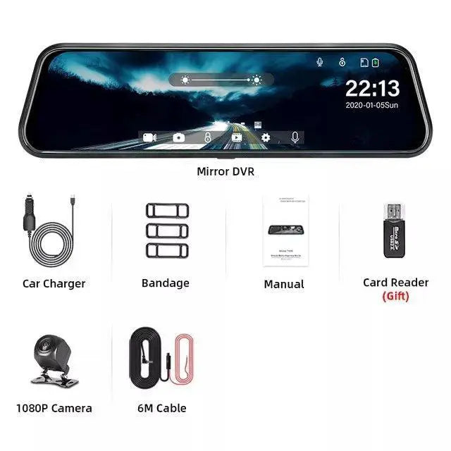 Mirror Camera Dash Cam With Touch Screen Safety Tech - OurLum.com