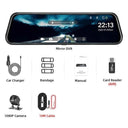 Mirror Camera Touch Screen Dash Cam Enhanced Safety Tech