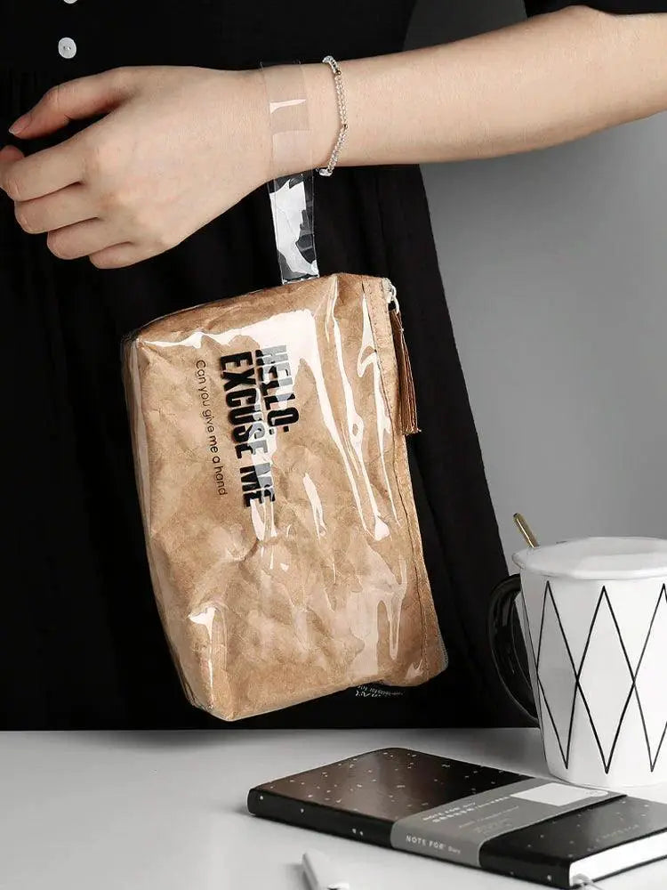 Retro Tyvek Pencil Bag Japanese Style Creative Stationery