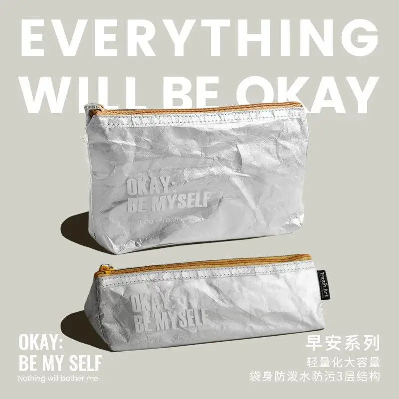 Retro Tyvek Pencil Bag Japanese Style Creative Stationery