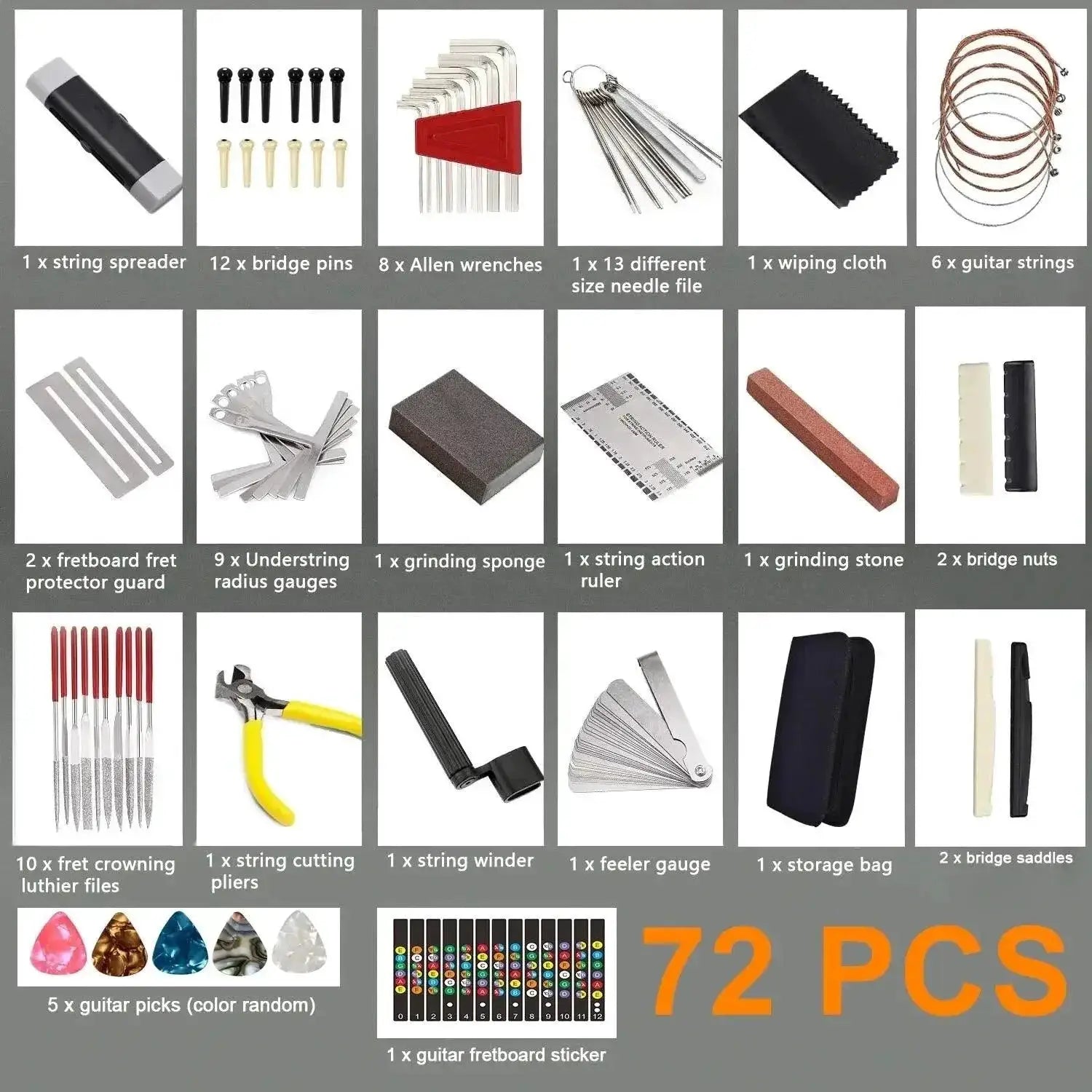 Miwayer 25 72 Guitar Repair Tools Kit With Carry Bag