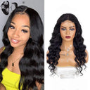 Mixed Human Hair Loose Wave Kinky Lace Wig Chic Glamour
