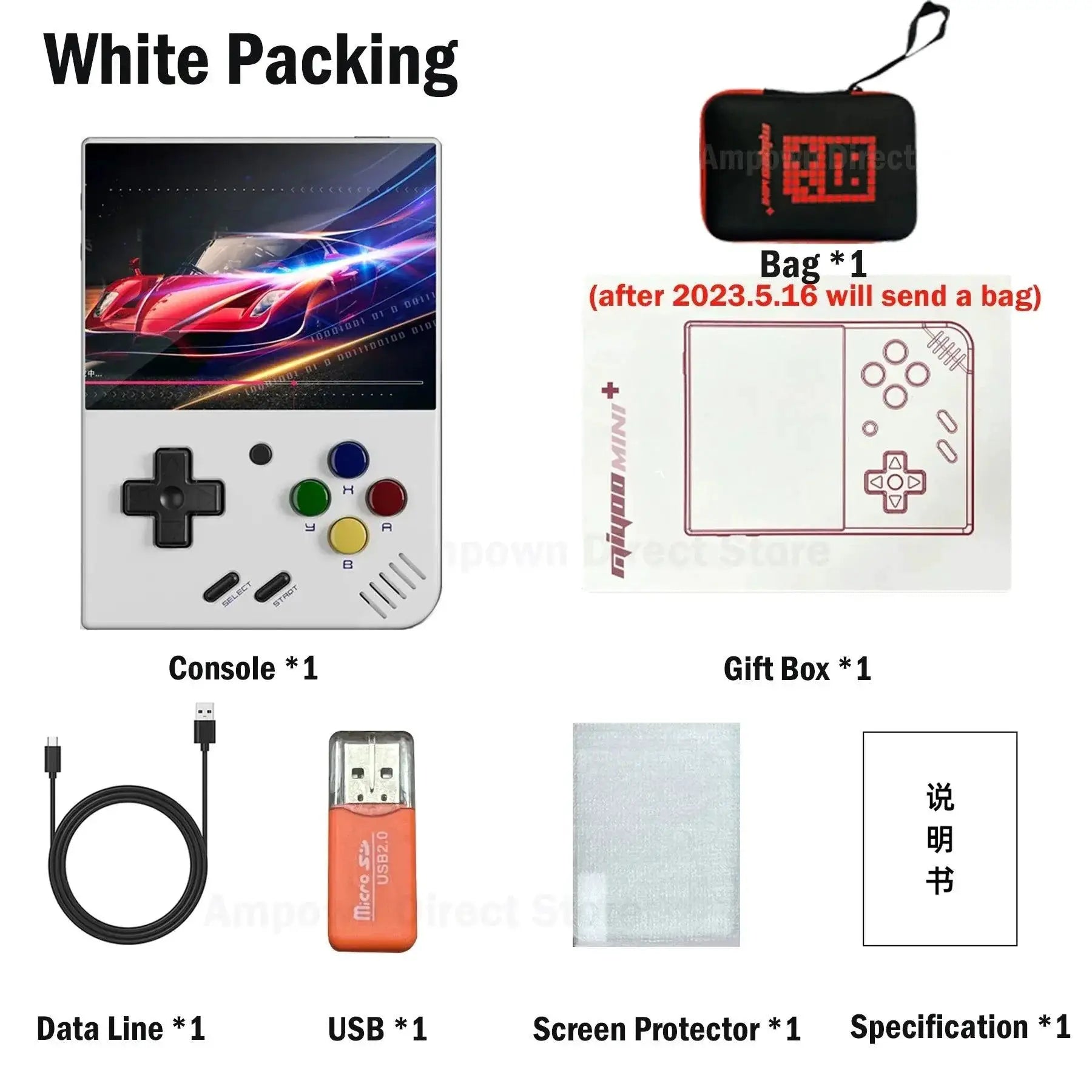 Miyoo Mini Plus Portable Retro Gaming Console 3.5 Inch Ips