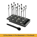 Model Painting Stand Base Holder With 12 Piece Clip Set