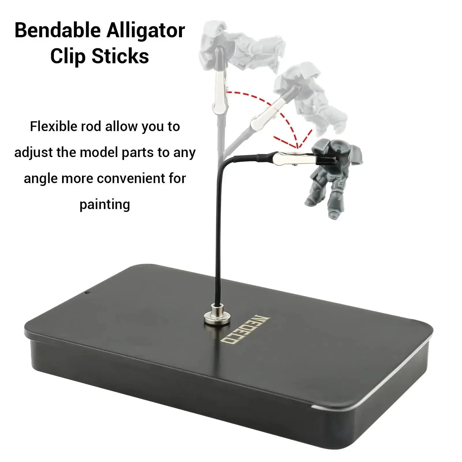 Model Painting Stand Base Holder With 12 Piece Clip Set