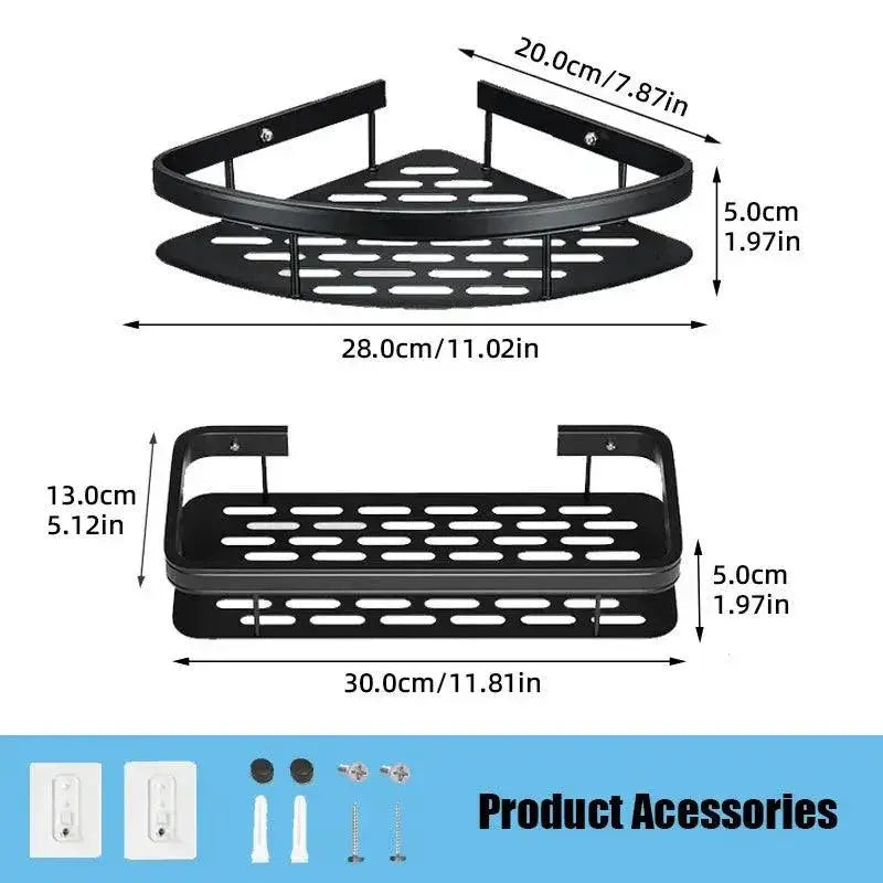 Modern Bathroom Corner Shelf Space Saving Storage Rack