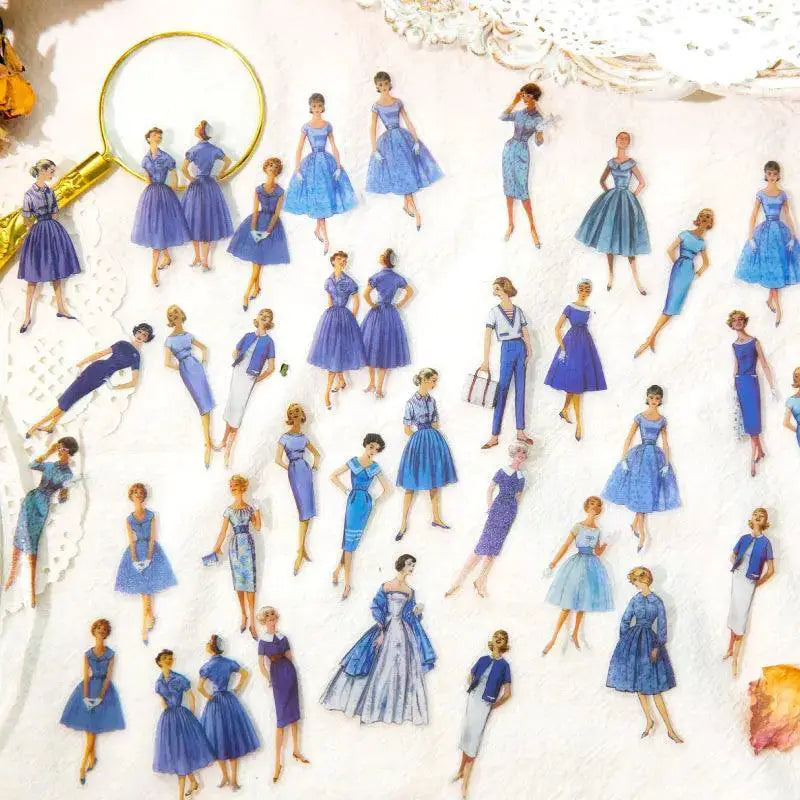 Modern Girl Vintage Stickers Enhance DIY Creativity Flair
