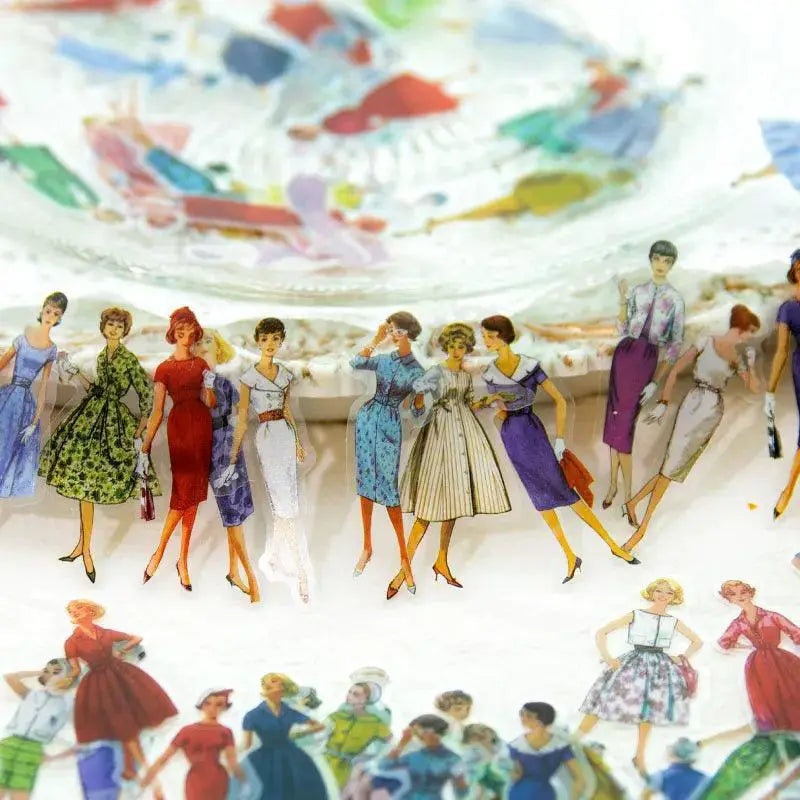 Modern Girl Vintage Stickers Enhance DIY Creativity Flair
