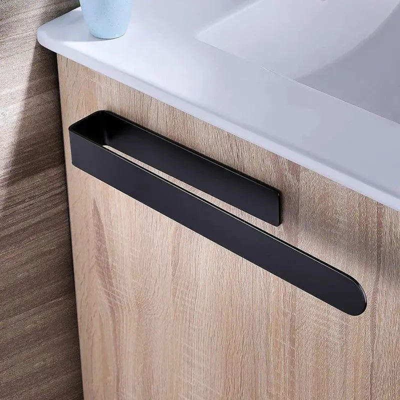 Matte Black Stainless Steel Towel Ring Adhesive Installation