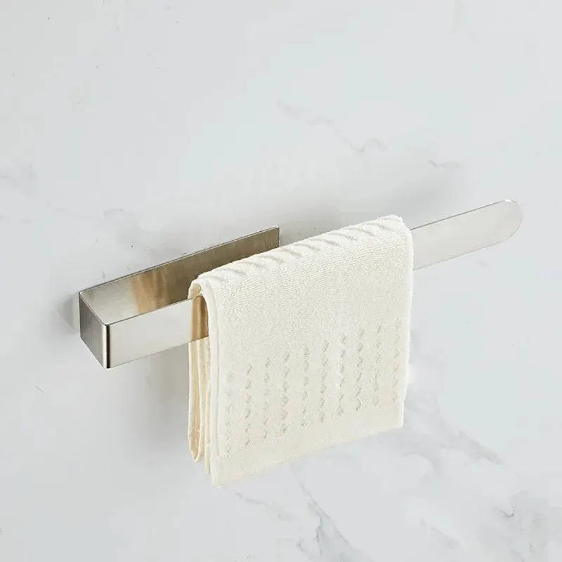 Matte Black Stainless Steel Towel Ring Adhesive Installation