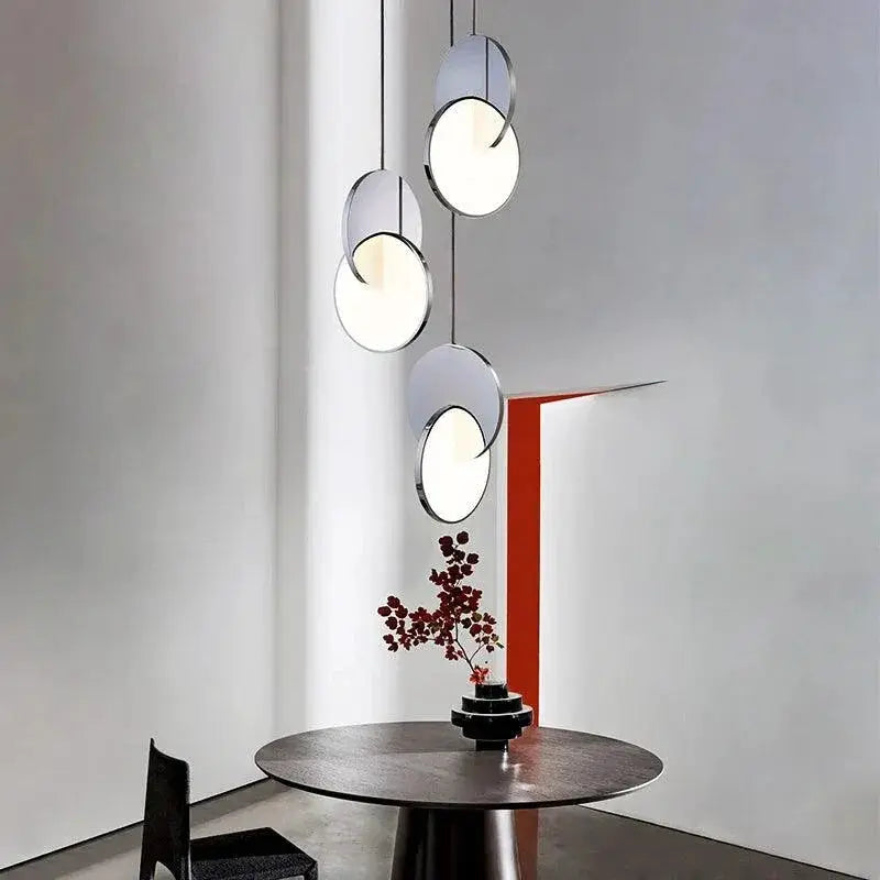 Modern Moon Round Ring LED Pendant Lights Fixture Lamp