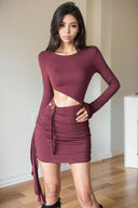 Modern Women's Hollow-out Slim Dress Chic Style Comfort